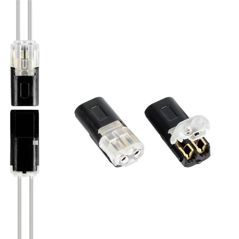 10Pcs 2 Pin 2 Way Wire Terminals No Wire Stripping Required Quick Wire Connectors Led Light Strips Connectors Enduring