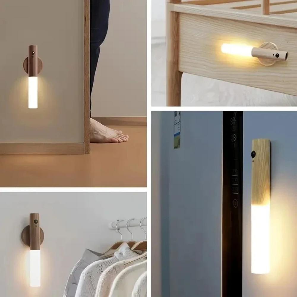 Intelligent Human Body Induction Night Light, LED Rechargeable Corridor Cabinet Wall Light, Household Toilet Wall Induction