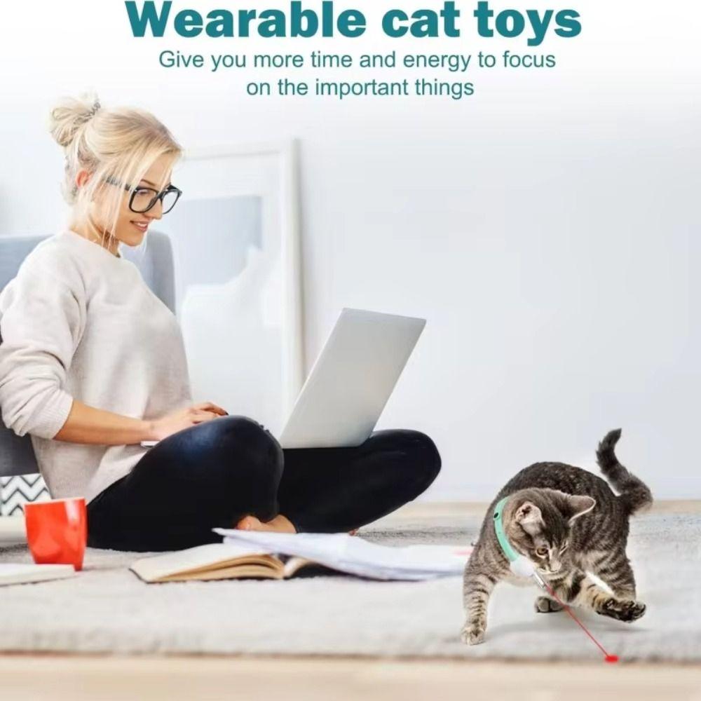Automatic Cat Laser Toy Electric Pet Supplies Intelligent LED Necklaces with LED Light Led Cat Collar for Cat Accessories