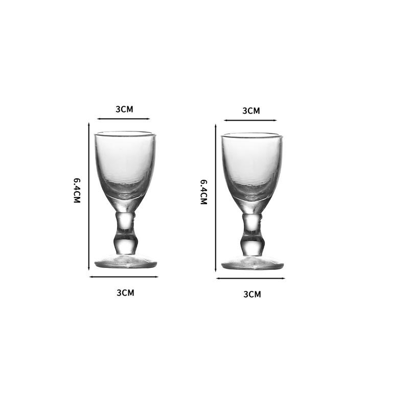 6pcs Sets Thick Bottom Glass Cup Household Baijiu Goblet Shot Glass High End Small Wine Glass Classic Wine Utensils Drinkware