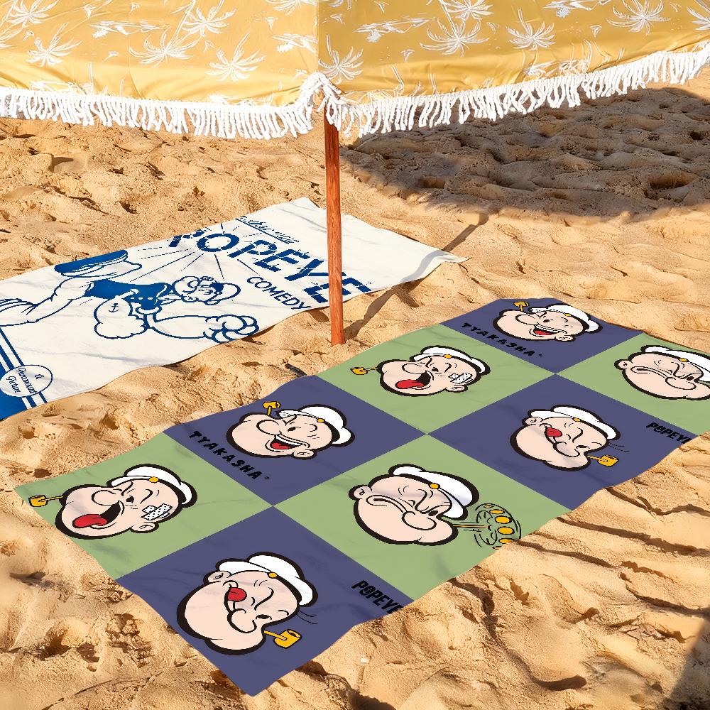 Cartoon funny P-PopeyeS Towel Drying Bath Towel Applicable To Light Swimming Camping Yoga Beach Out