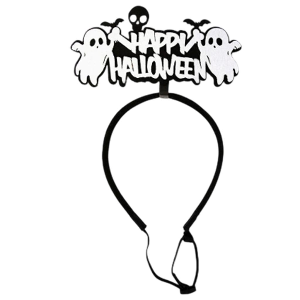 Halloween Party Headband for Pets Adjustable Halloween Pet Hair Clip Headband with Ghost and Spider Decorations for Cats and Dogs