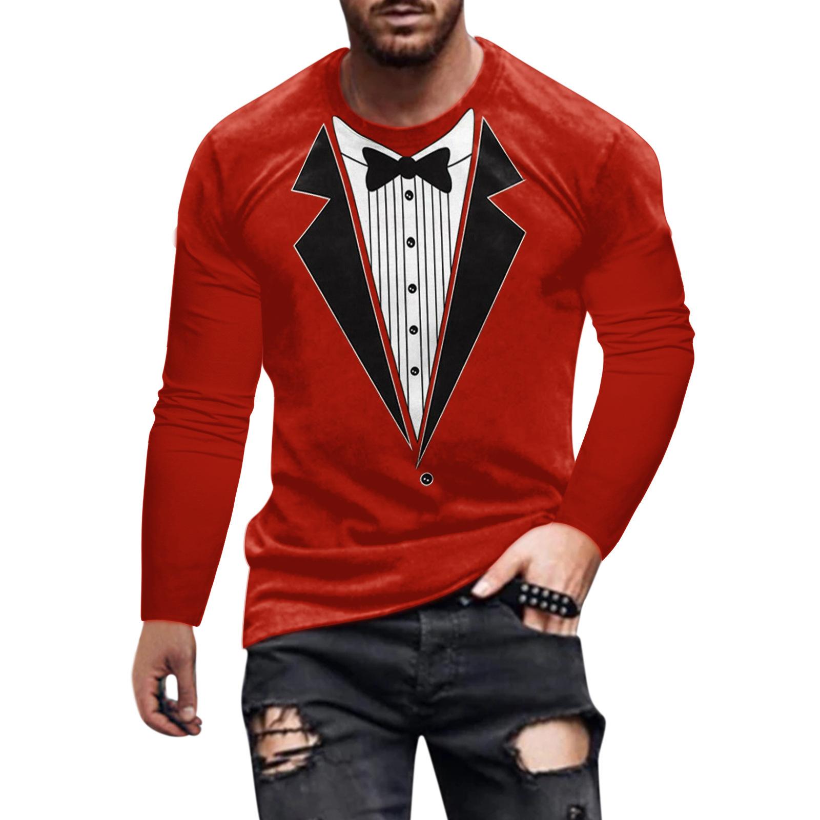 

женская футболка с круглым вырезом, длинным рукавом и 3D-принтом S