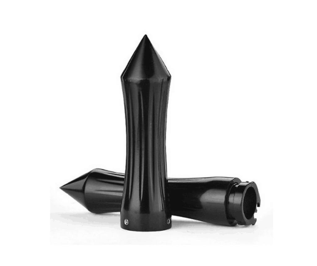 TASWK 2x Aluminum 1" Handlebar Hand Grip for Harley Honda) Kawasaki Suzuki Yamaha Custom Motorcycle (Black)