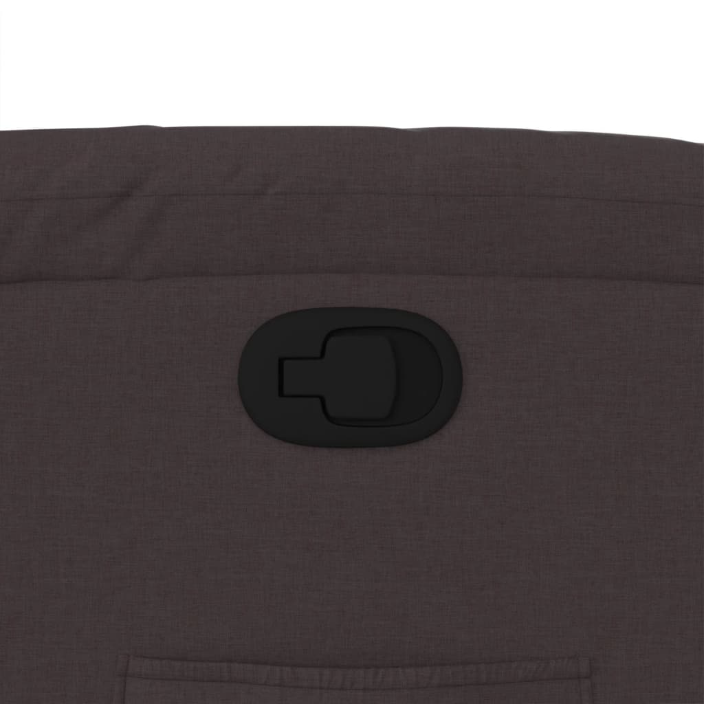 Relaxation Armchair Dark Brown Fabric