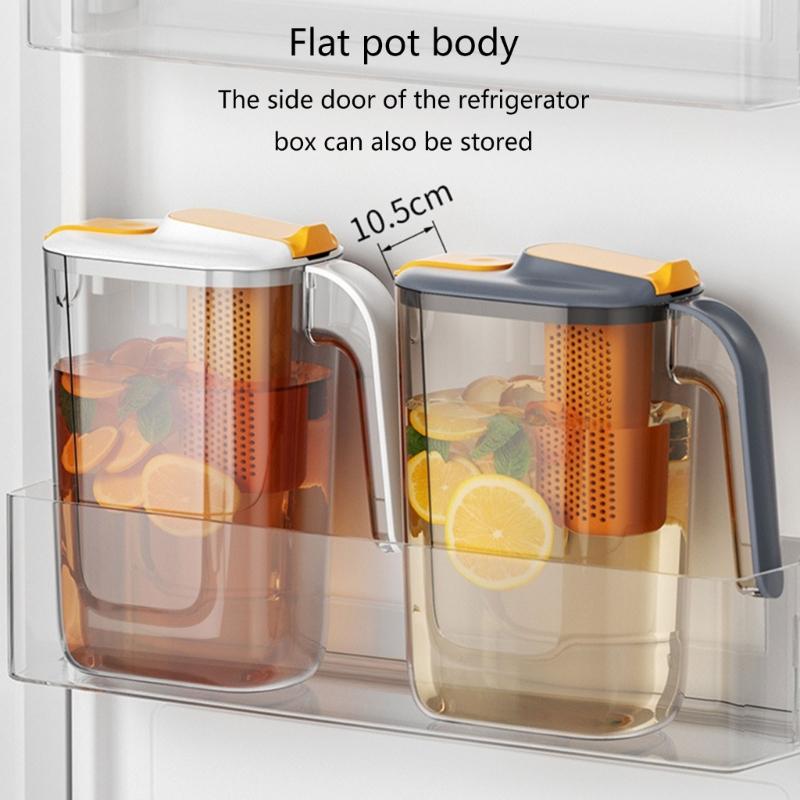 Convenient Water Kettle with Filter Cold Kettles Large Capacity Fruit Teapots Bucket Plastic Material Suitable for Travel