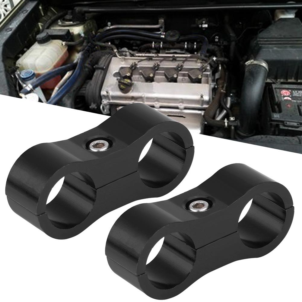 2Pcs AN6 Braided Hose Separator Clamp Fitting Adapter Bracket Universal