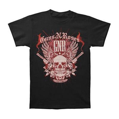 Guns N Roses Destruction Skull Black Unisex T-shirt