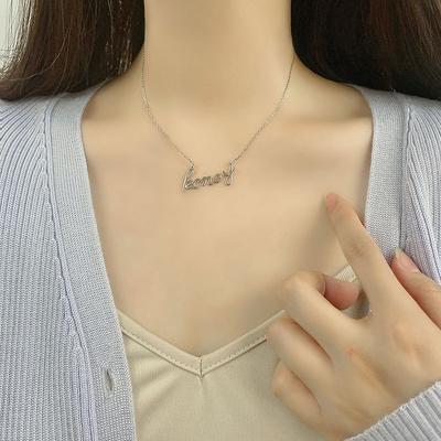 Honey Letter Necklace for Women, Clavicle Chain for Women, Cold Style for Women, Niche Design Sense