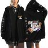 Japanese Anime ONE PIECE Hoodies Men Kawaii Harajuku Manga Graphic Zipper Coats Monkey D. Luffy Printed Streetwear Sweatshirts Unisex Pullovers Tops