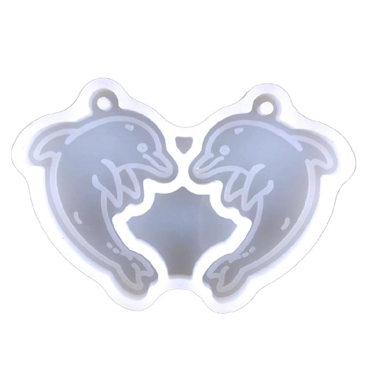 

Dolphin Silicone Mold Pendant Resin Epoxy Mold for Casting Resin Keychain Mold чистый