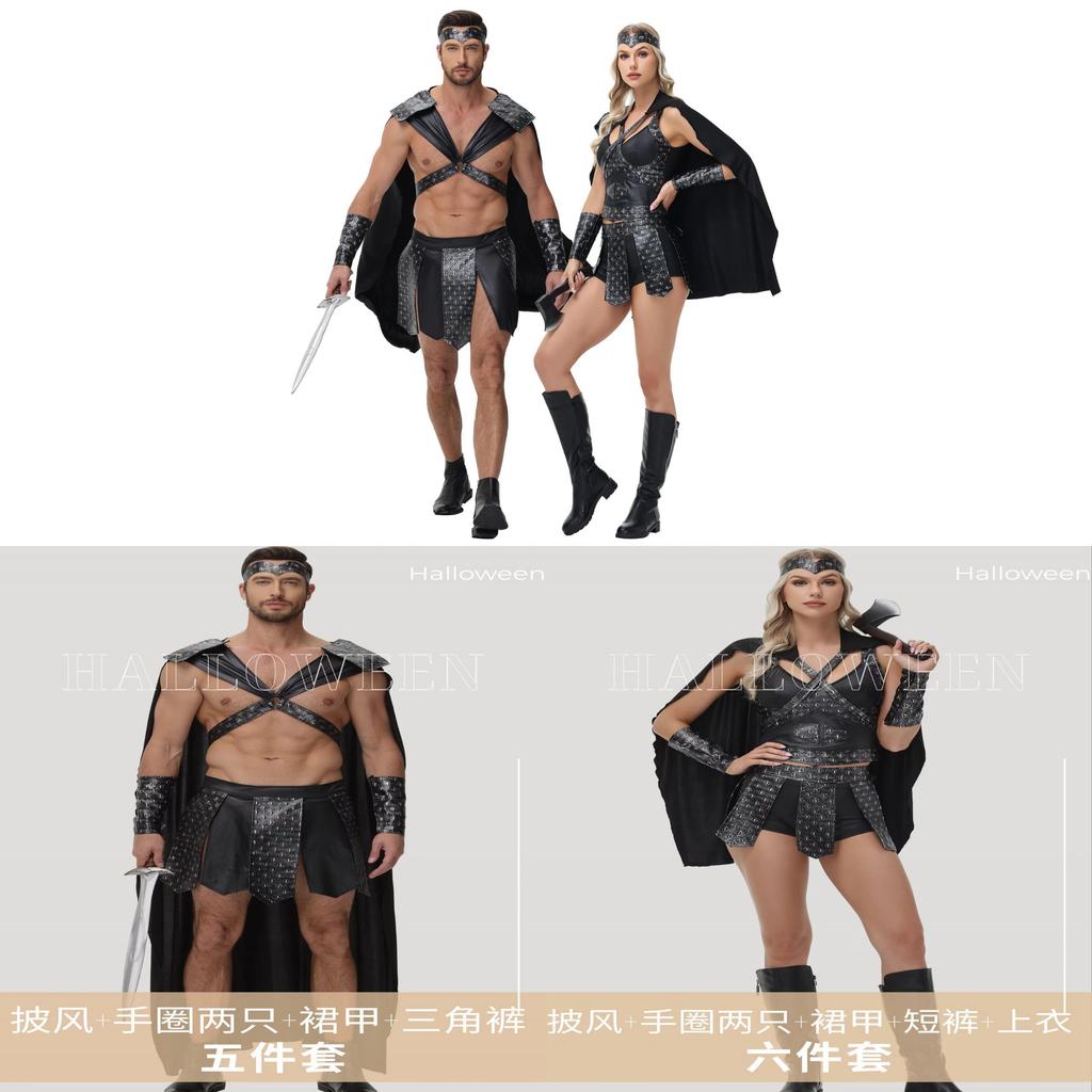 Medieval Roman Spartan Warrior Cosplay Costume With Polyester Fabric For Stage Performances