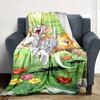 1pc Tom and Jerry Flannel Blanket Soft Warm Throw for Home, Office, Travel, All-Season Cozy Bedding GiftL1270