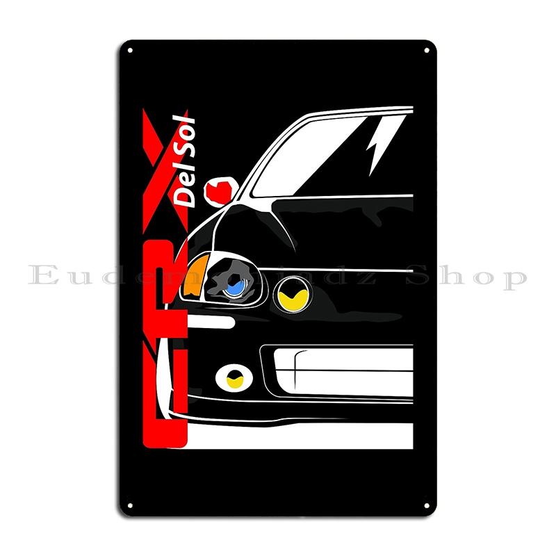 

1995 Классический Crx Del Sol Si Prelude 4-го поколения Legend Металлические настенные дизайны Гараж Кино Жестяная табличка Постер 20x30cm（7.8x11.8inch）