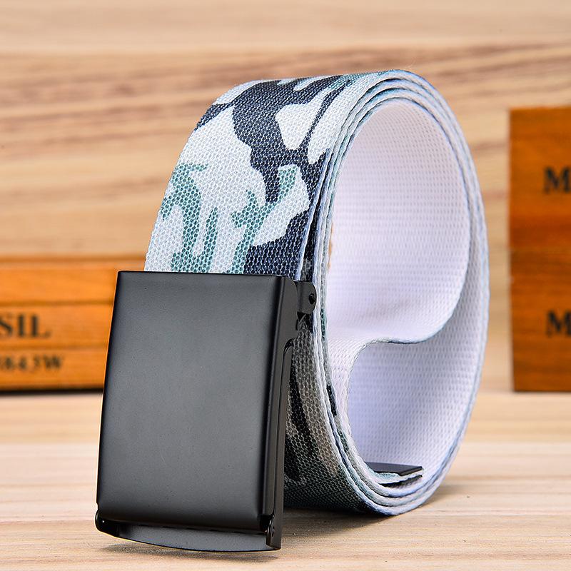 Camouflage 3.8Cm Canvas Belt Military Training Outer Belt Nylon Tactical Belt