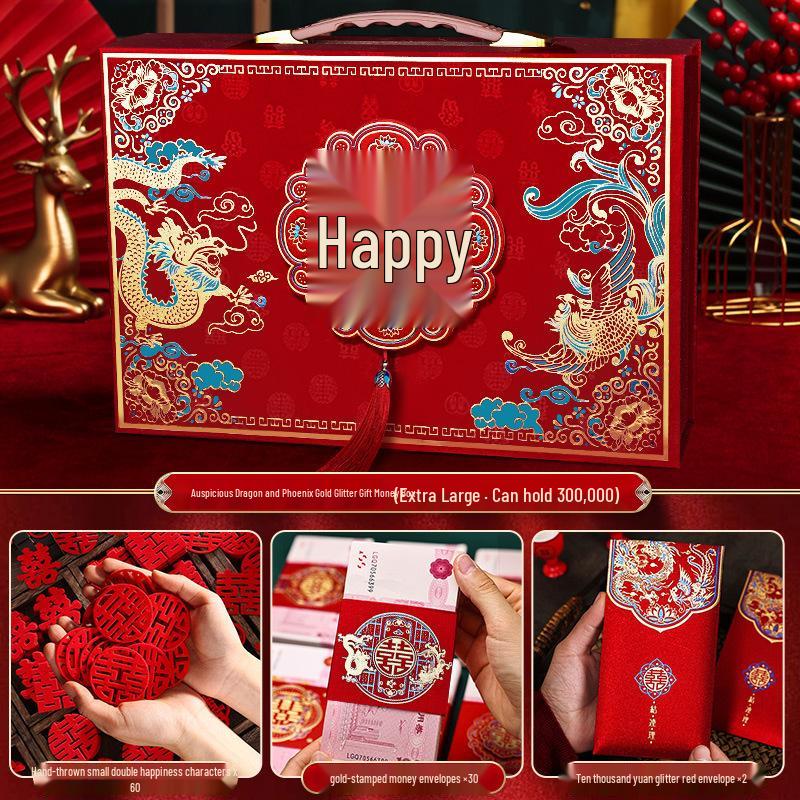 Luxury Betrothal Gift Box: Elegant Engagement & Wedding Decoration for Bride Price Cash