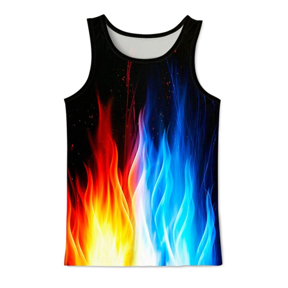 

Colorful Graffiti Men s Vest Summer Street Casual Comfortable Sleeveless Sports T-Shirt Y2K Top M