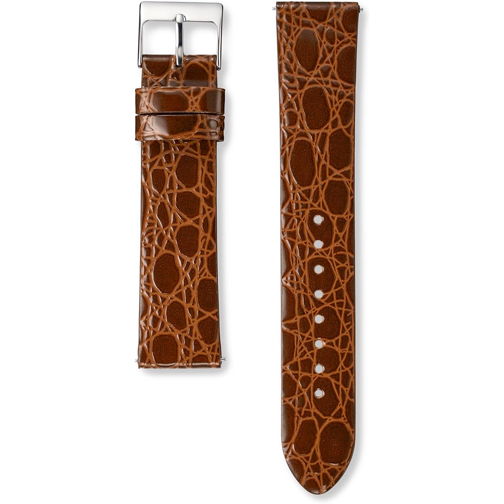 Seiko Watch Men s Smart Change Genuine Leather Crocodile Pattern Band 20mm Width Brown