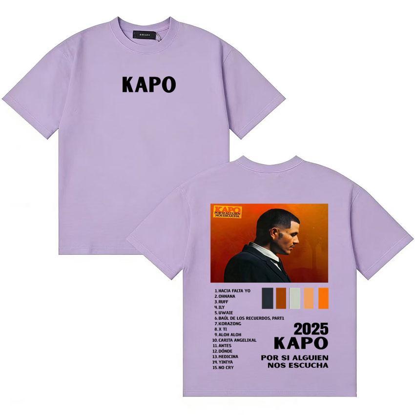 Rapper Kapo Pop Cover Merch T Shirts Unisex Women Double Sided Print Casual Summer Aesthetic Cozy Short Sleeve Tshirt Y2K TShirts