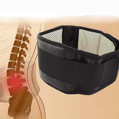 Men And Women Waist Supporter Black Adjustable Spontaneous Therapy Waist Belt Lumbar Brace