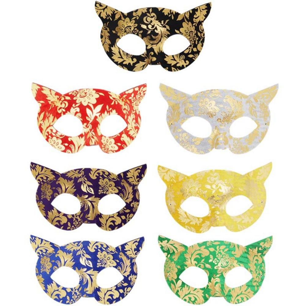 Masque de chat sexy pour parents et femmes, accessoire de fête ou de spectacle, en PVC peint en couleur, pour carnaval, bal masqué, bal de promo ou toute autre occasion. Masque de beauté pour adultes.