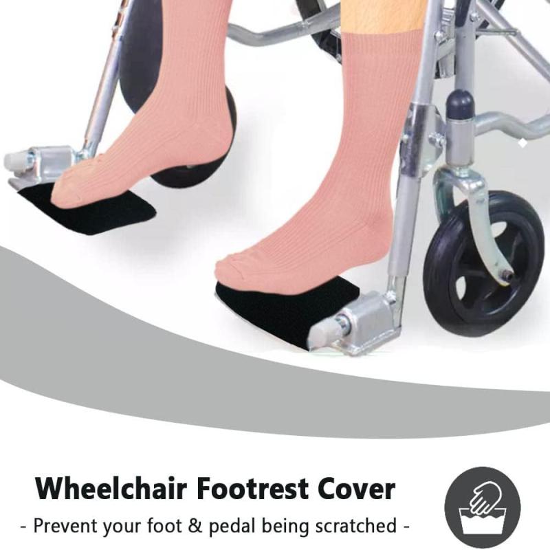 Wheelchair Footrest Cover Leg Pad Replacement Wheelchair Footrest Cover Universal Wheelchair Part Anti-Slip Foot Protection Pad