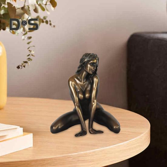 Statua di donna sexy da 5 pollici in resina, figura femminile nuda, statua da tavolo, scultura per comodino, caminetto, amanti dell'arte e collezionisti