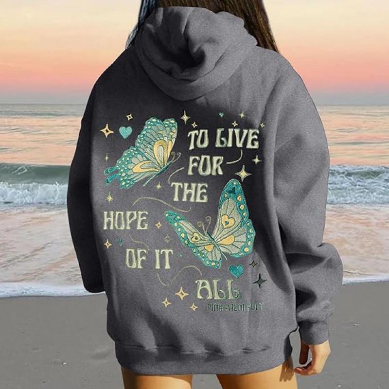 Hopeful Dreams Drop Shoulder Ribbed Hoodie
