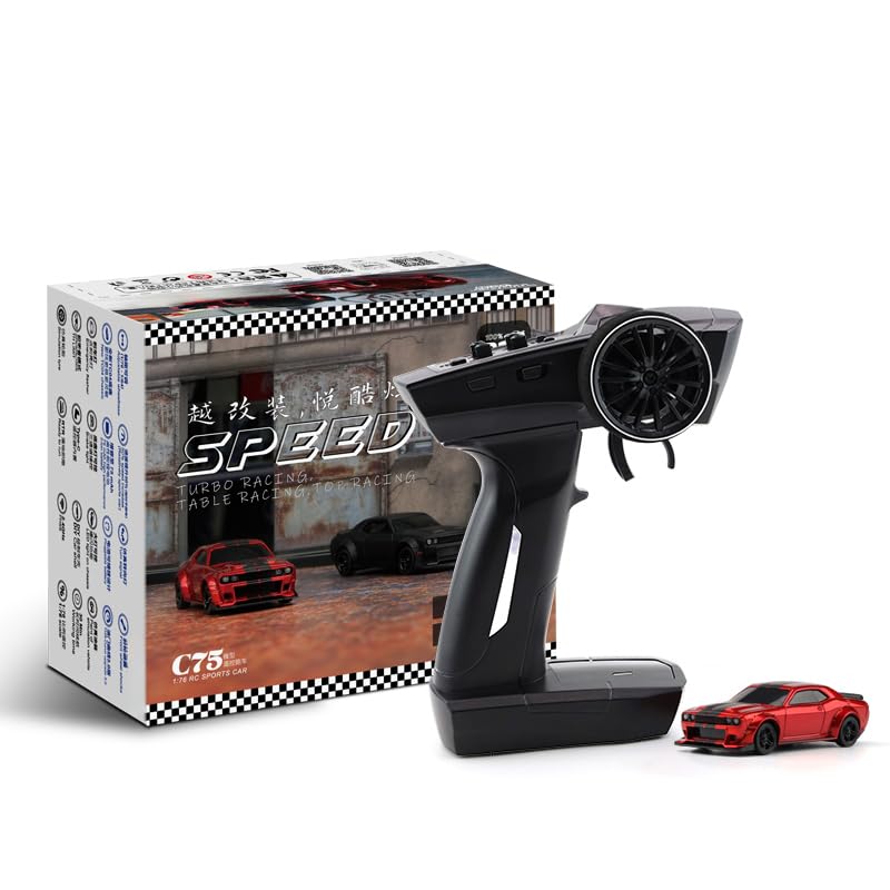 ARRISHOBBY C75 RC Car Turbo Race Mini RC Car New Chassis Technical Standards Compliance Certified Proportional Control Brake Lights 176 1/76