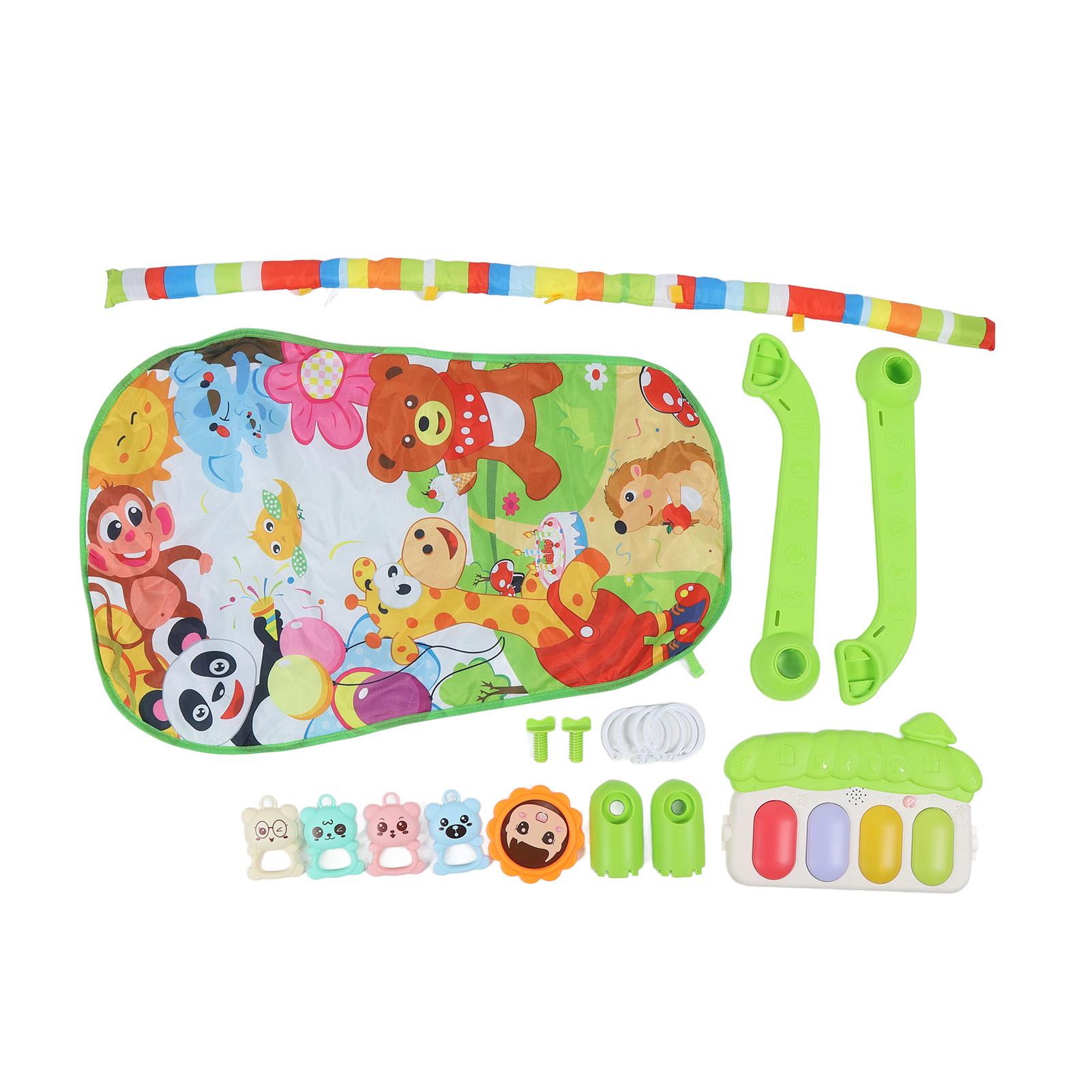 

Детский пианино-гимнастический коврик для младенцев, музыкальный коврик для лежания и игры, многофункциональный фитнес-развивающий коврик для развлечений, синий зелёный