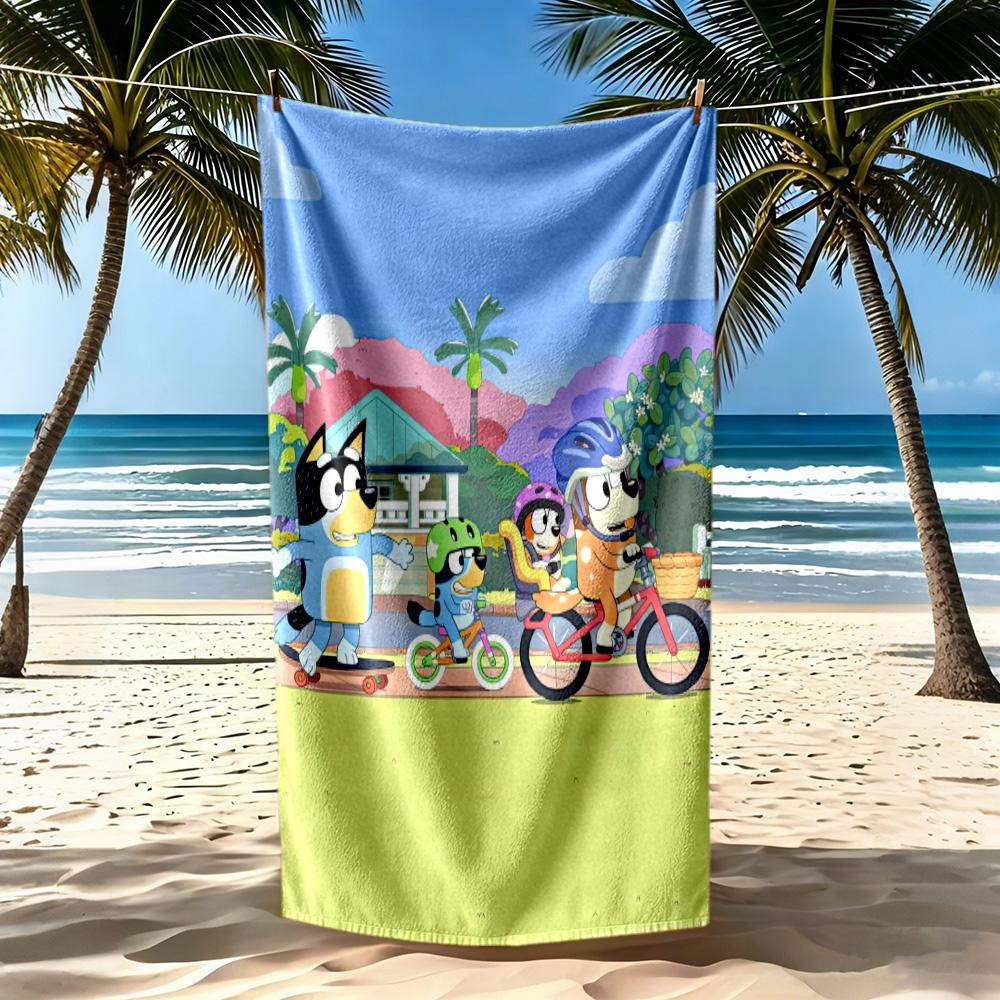 Bruy Theme Beach Towel Soft Durable Quick-Dry Comfortable Lightweight Suitable for Swimming, Gym, Camping, Yoga Vacation