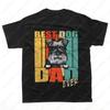 Mens Best Dog Dad Ever Miniature Schnauzer Fathers Day Vintage TShirt Nostalgia Classic Fashion Streetwear Kawaii Cotton Tops