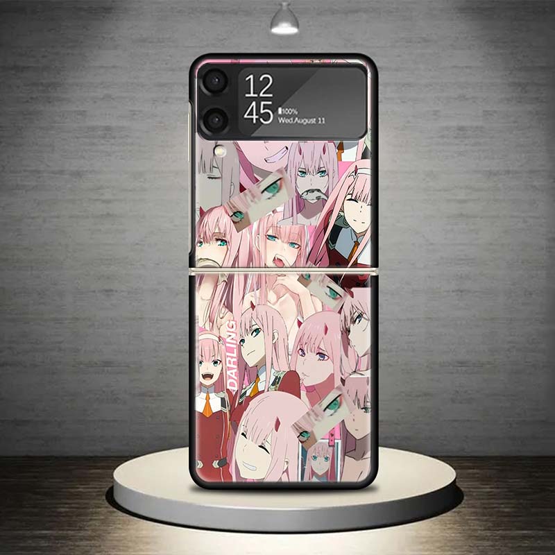 Darling In The FranXX Anime Phone Case For Samsung Galaxy Z Flip 7 6 5 4 3 5G Shockproof Cover Z Flip7 Flip6 ZFlip5 Flip3 Flip4