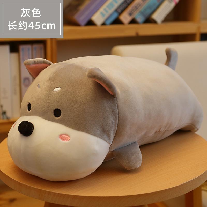 New Squishy Dog Doll Plush Toy Stuffed Kawaii Brown Grey Shiba Inu Doggy Lying Soft Animal Cuddly Plushie Peluche Kid Man Gift