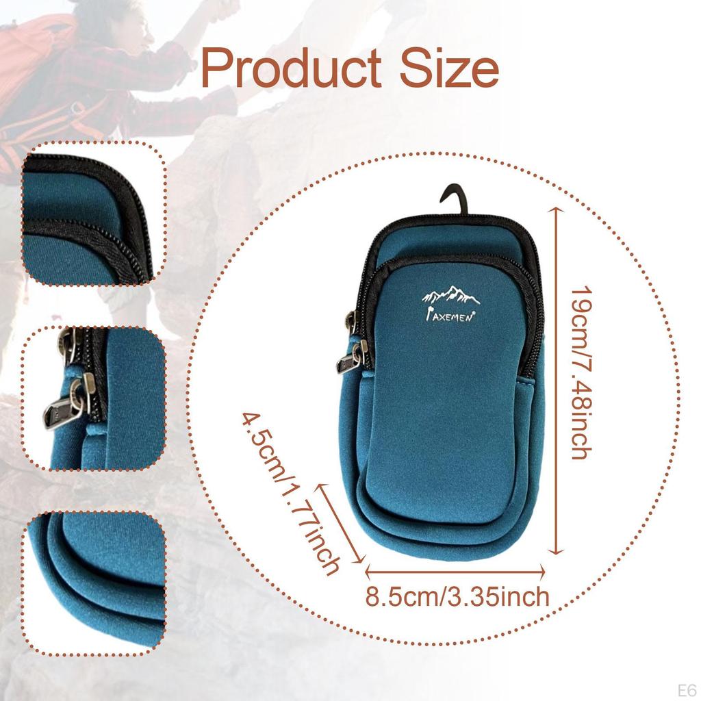 Rucksack Handyhalter Zubehörtasche für Radfahren Trekking Wandern