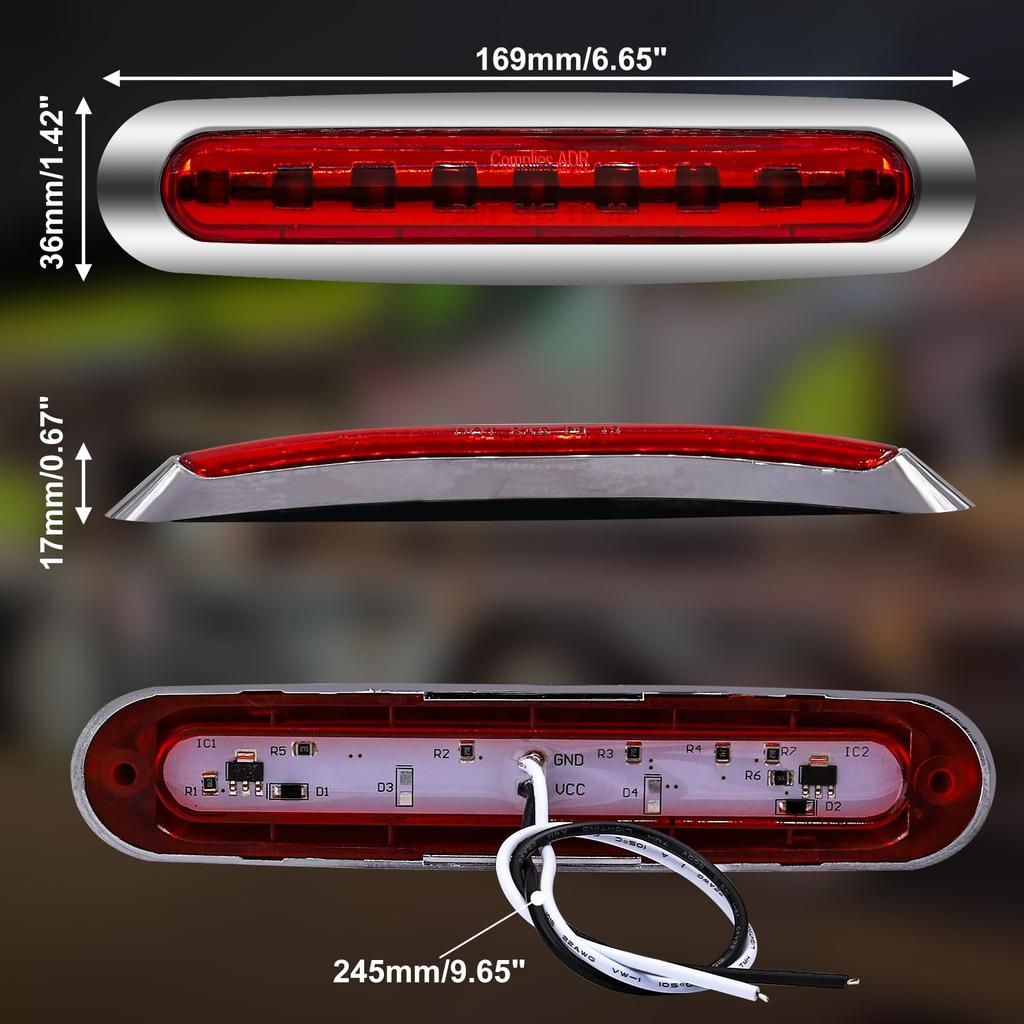 Ygmylandbb Side Marker Lamp, 9 LED Lights, Truck, Trailer, Bus, Car Width Light, Shoulder