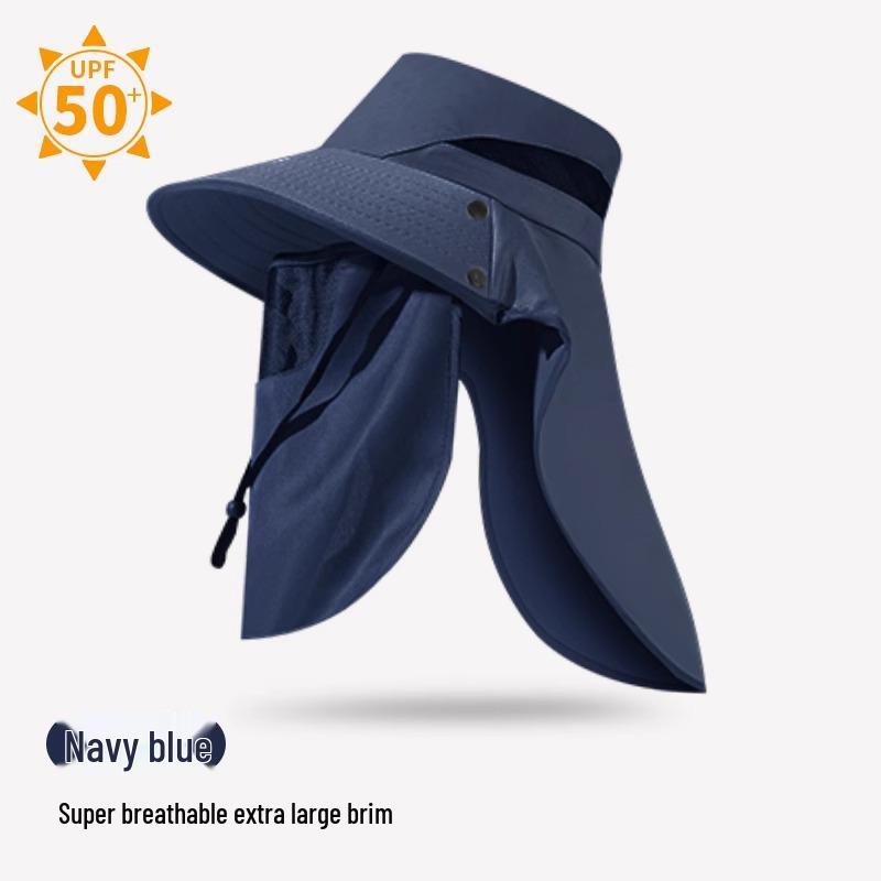 

Мужская летняя шляпа для рыбалки с широкими полями и защитой от УФ-лучей, с маской для лица.