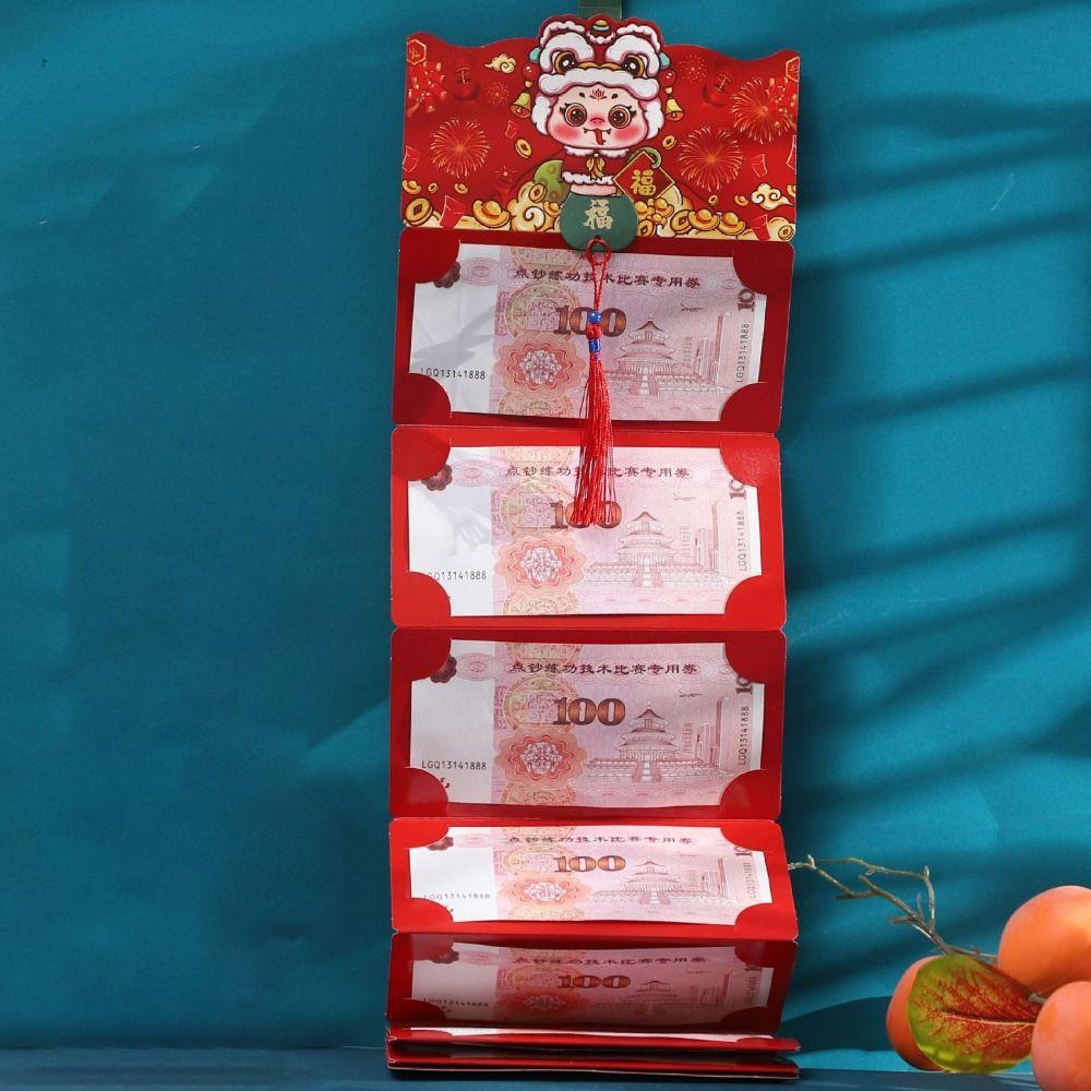 Fodable Folding Red Envelope DIY Packing 2025 Red Envelope Bag  Spring Festival