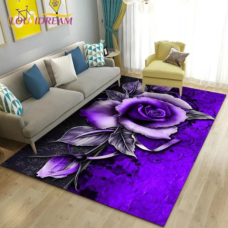 Dandelion Fresh Flower Plant Leaf Area Rug,Carpet Rug for Living Room Bedroom Sofa Doormat Decoration,Kitchen Non-slip Floor Mat