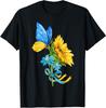 Sunflower Ukraine Flag Butterfly Shirt Ukrainian Flag T-Shirt