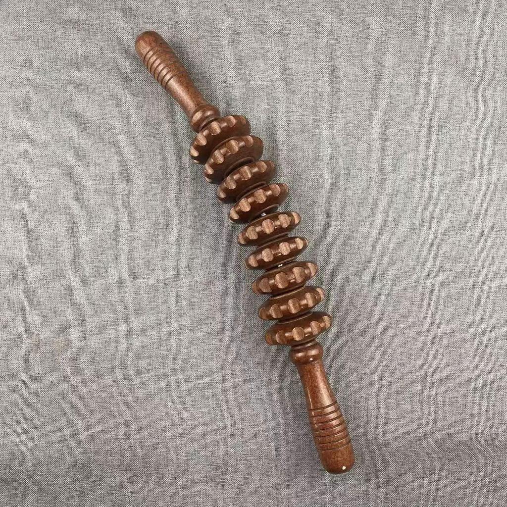 Wooden Muscle Relaxation Roller Stick for Slimming Legs & Cervical Spine