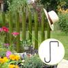 3pcs Iron Fence Hooks Durable Railing Hooks Gardening Accessories Fence Flower Groove Hooks  Home