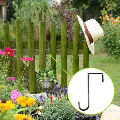 3pcs Iron Fence Hooks Reusable Guardrail Hooks Fence Flower Groove Hooks Outdoor