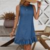 European and American Women's Cross-Border Back-Button Denim Dress Skirt