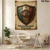Manchester Crest Artwork Bedding 1 Duvet Cover 2 Pillowcase Without Core Christmas Birthday Gift Duvet Cover And Pillowcase