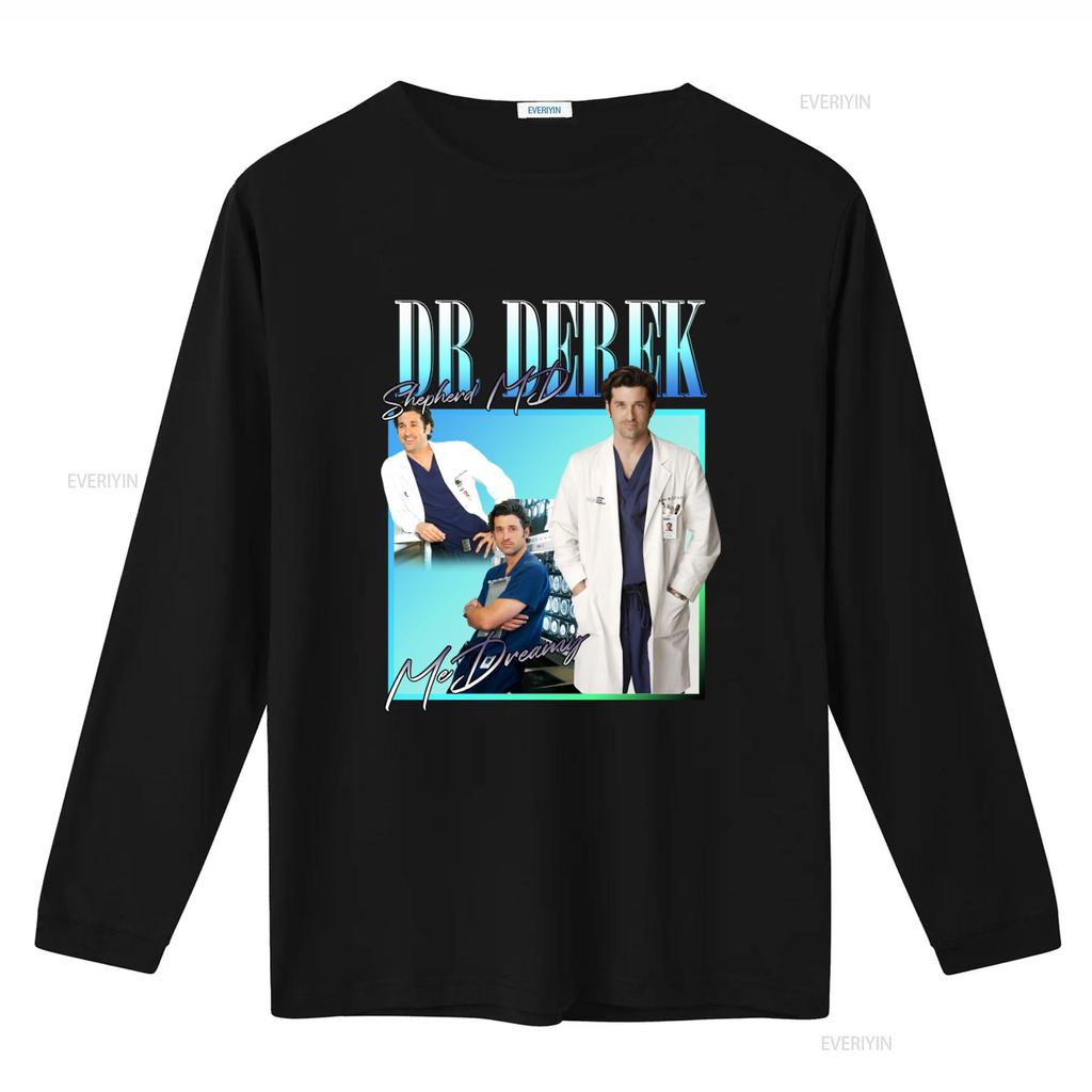 Dr Derek Shepherd T Shirt for Greys Anatomy Fans Grey Sloan Memorial Design Perfect Medical Drama Lovers Vintage Washed