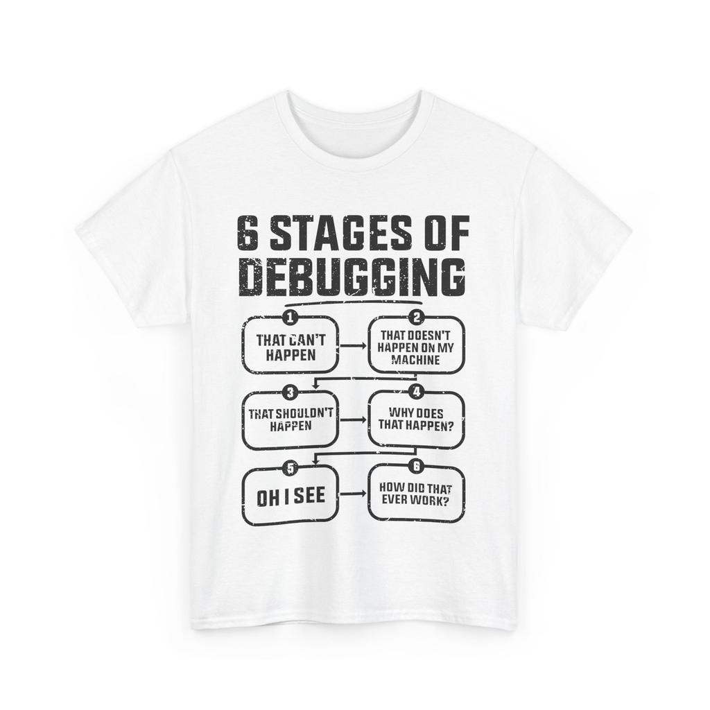 Programming 6 Stages of Debugging Programmer Coder Women Men Shirt
