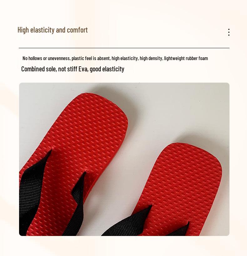Premium Women's Black Double Layer Non-Slip Waterproof Flip-Flops for Summer Beach and Outdoor Wear