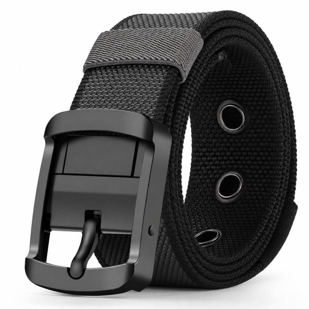 Double Sided Nylon Waist Belt 120cm Length Casual Trouser Belt Unisex Belt For Daily Casual Wear