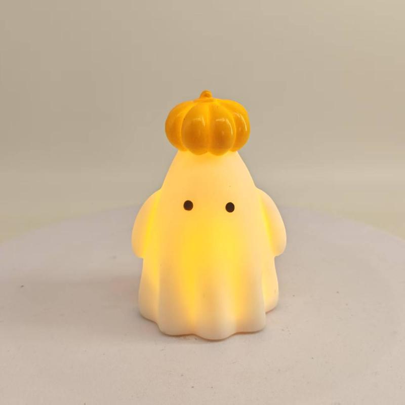 Halloween Pumpkin & Ghost Night Light Luminous Ornament Creative Decoration Party Decor Prop For Halloween Party Holiday Gift